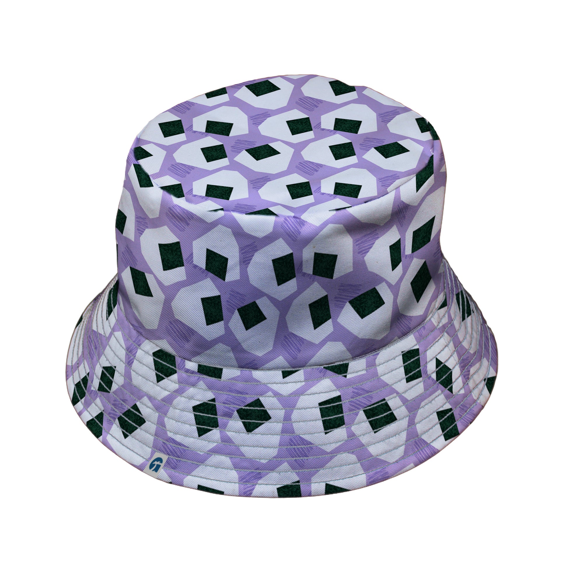 Omusubi Doodles Lilac Bucket Hat Gray Stitching