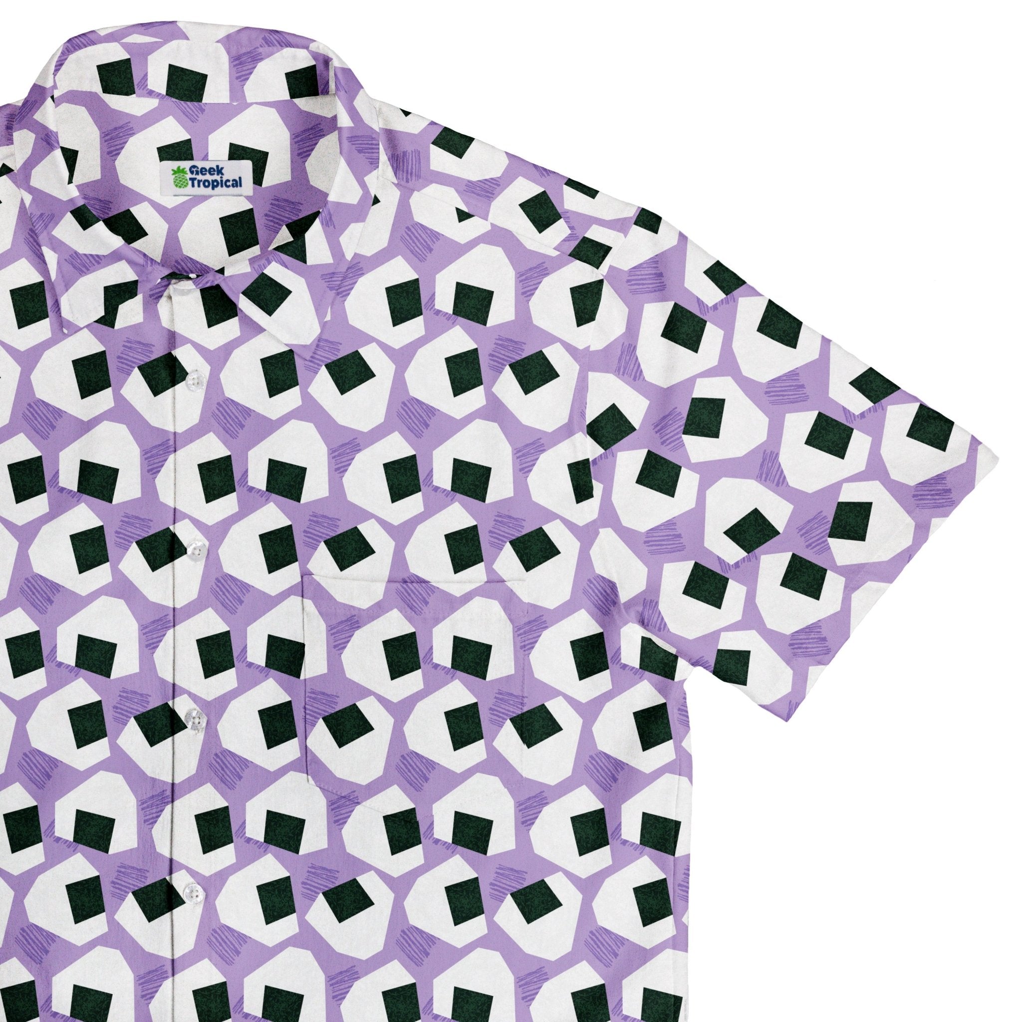 Omusubi Doodles Lilac Button Up Shirt 1
