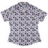 Omusubi Doodles Lilac Curvy Button Up Shirt Old Curvy Button Up Shirt womens front