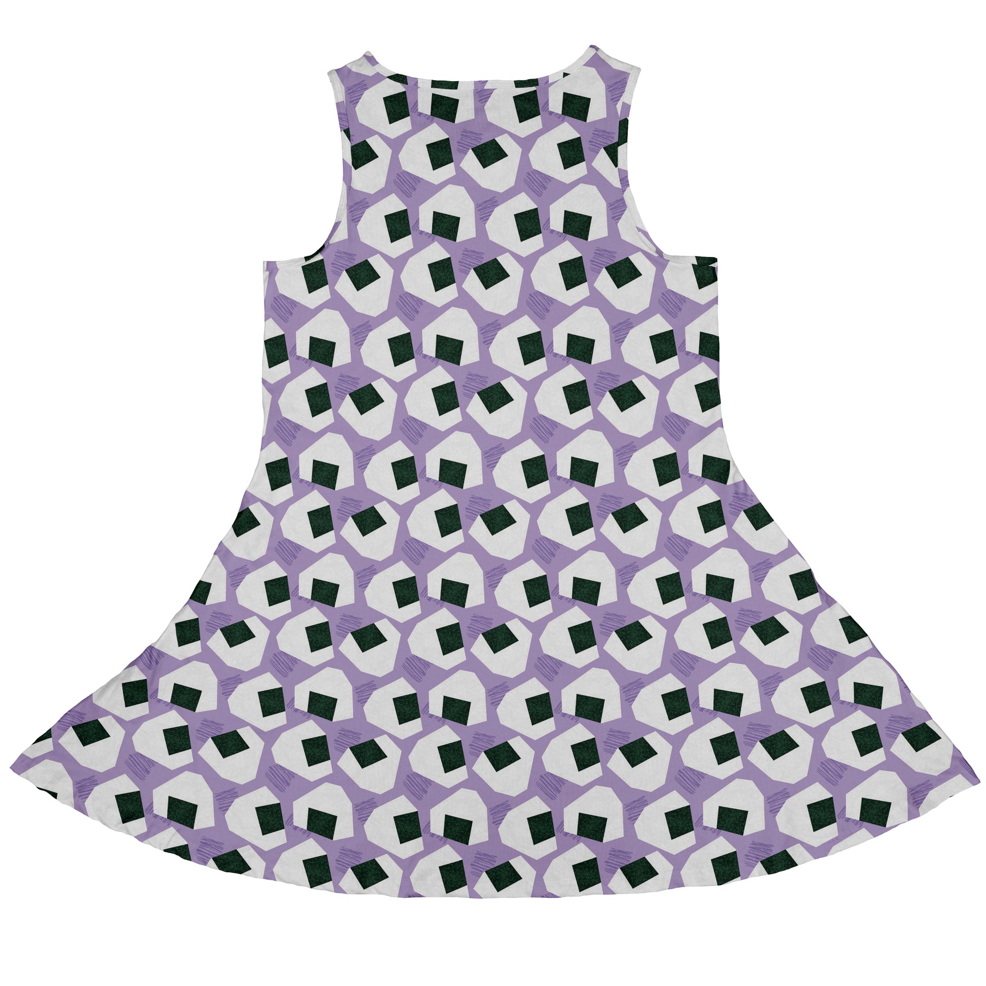 Omusubi Doodles Lilac Sleeveless Dress back