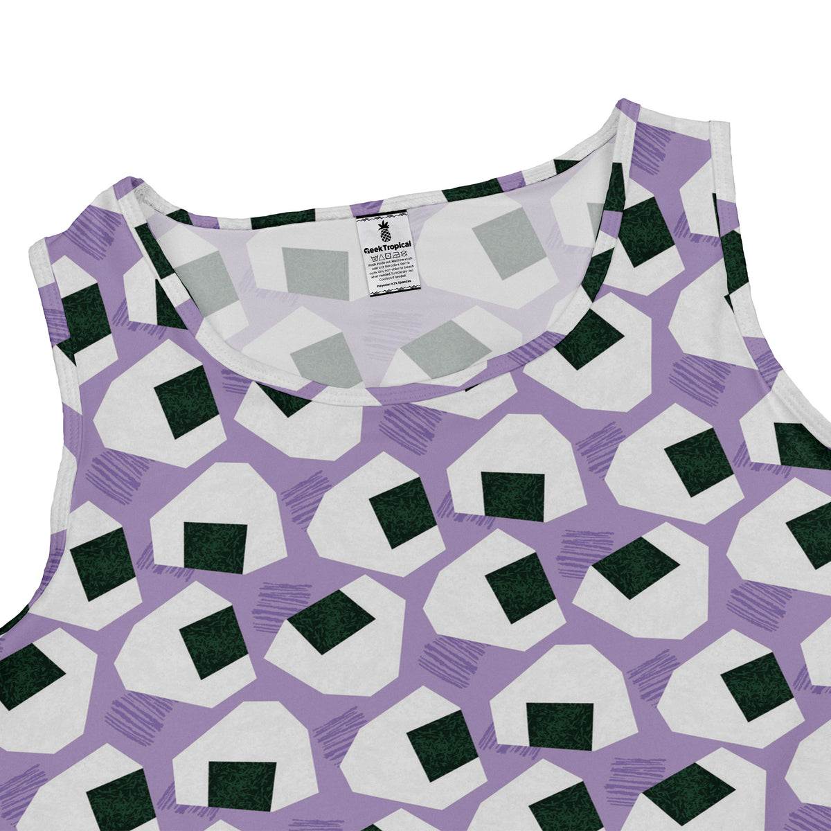 Omusubi Doodles Lilac Sleeveless Dress close front