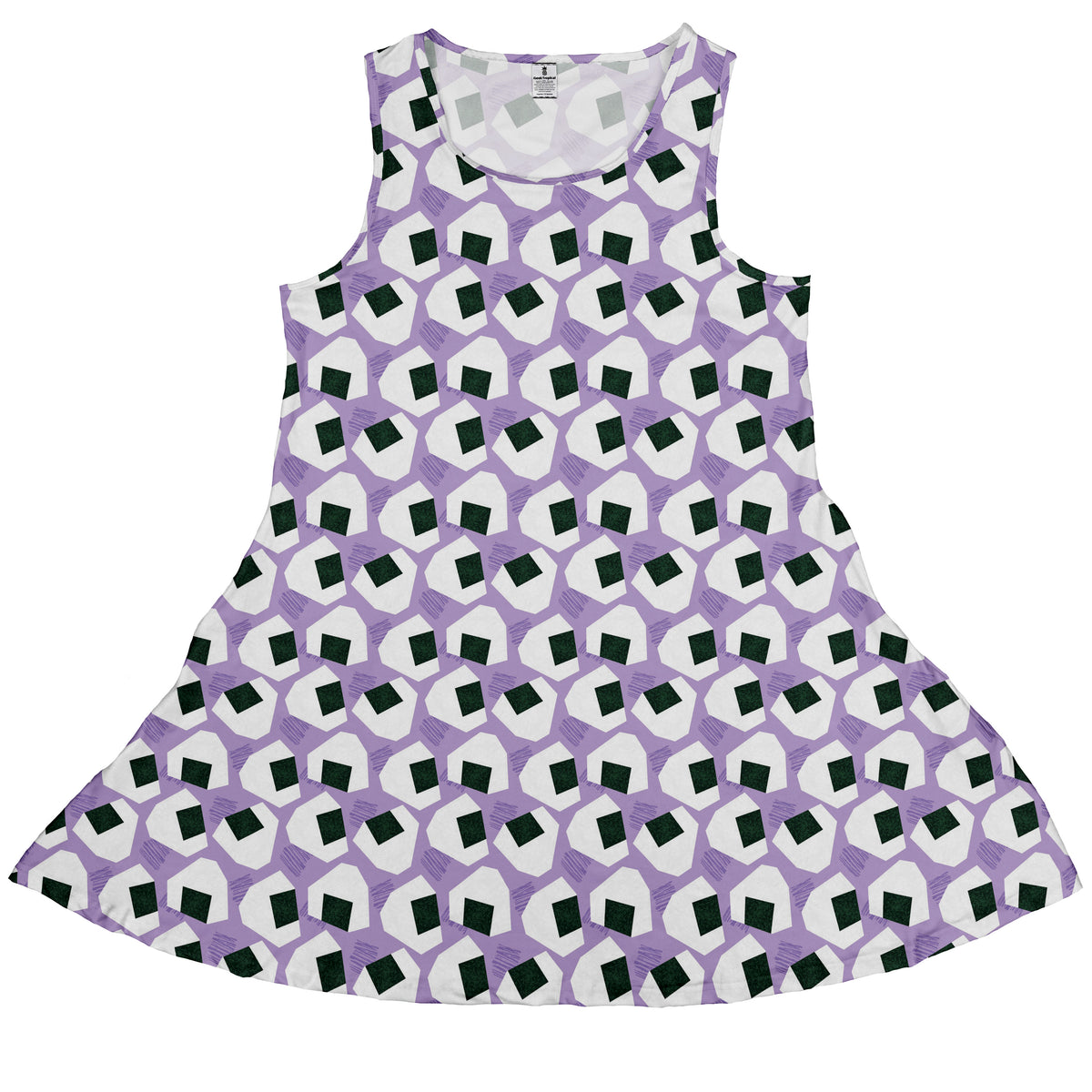 Omusubi Doodles Lilac Sleeveless Dress front