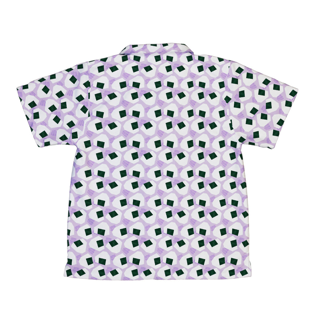 Omusubi Doodles Lilac Youth Hawaiian Shirt Back