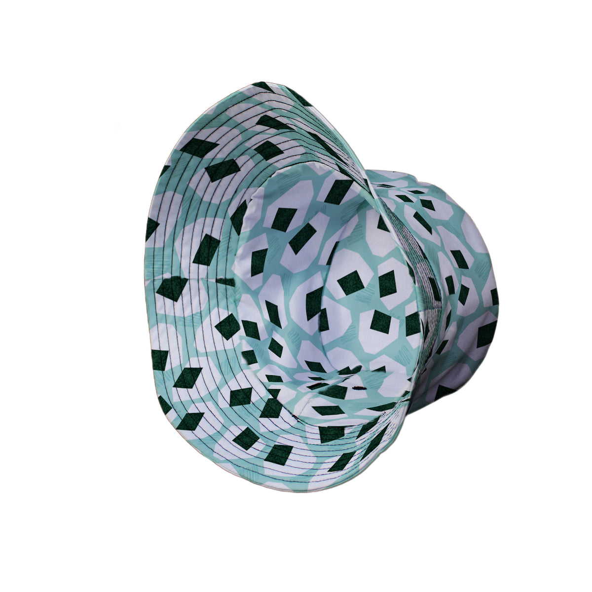 Omusubi Doodles Teal Bucket Hat Side View