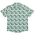 Omusubi Doodles Teal Button Up Shirt Flat Front