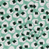 Omusubi Doodles Teal Long Sleeve Button Up Shirt sleeve close