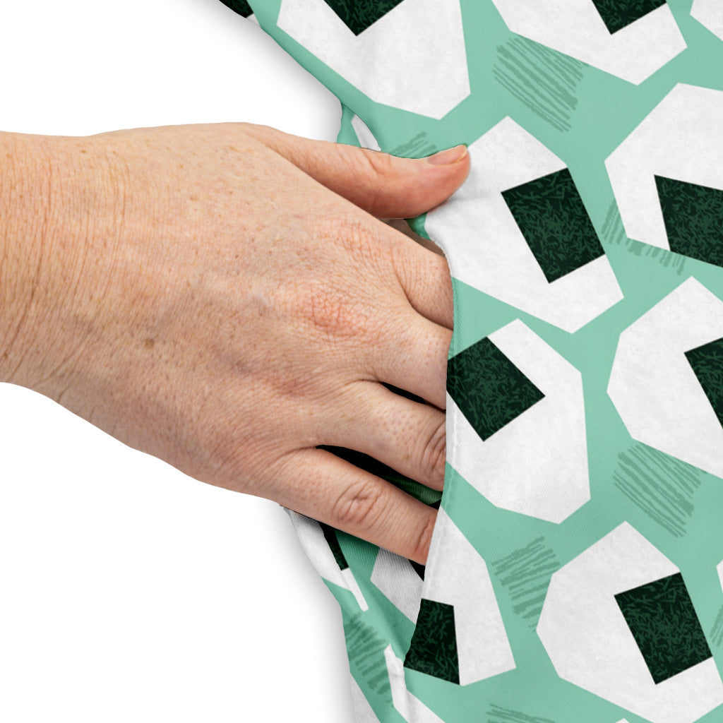 Omusubi Doodles Teal Sleeveless Dress Pocket