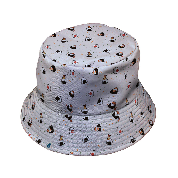 Onigiri Biege Bucket Hat Geek Nerd anime Design by Ardi Tong lx - B