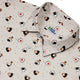 Onigiri Biege Button Up Shirt Geek Nerd adult sizing anime Design by Ardi Tong