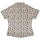 Onigiri Biege Curvy Button Up Shirt Geek Nerd anime Design by Ardi Tong q225
