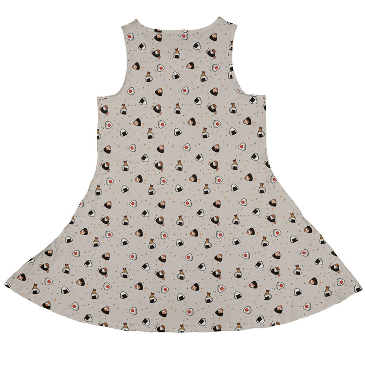 Onigiri Biege Dress Geek Nerd anime Design by Ardi Tong lx - C