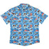 Onsen Snow Monkeys Button Up Shirt - adult sizing - Christmas Print - Design by Ardi Tong