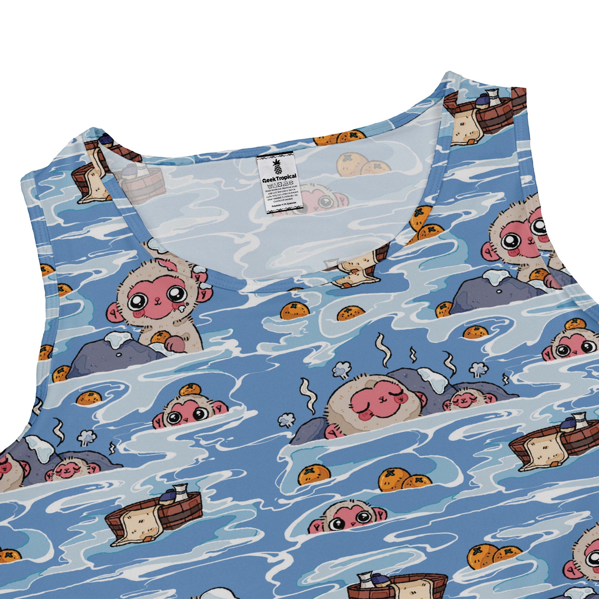 Onsen Snow Monkeys Dress Geek Nerd Christmas Print Design by Ardi Tong lx - C