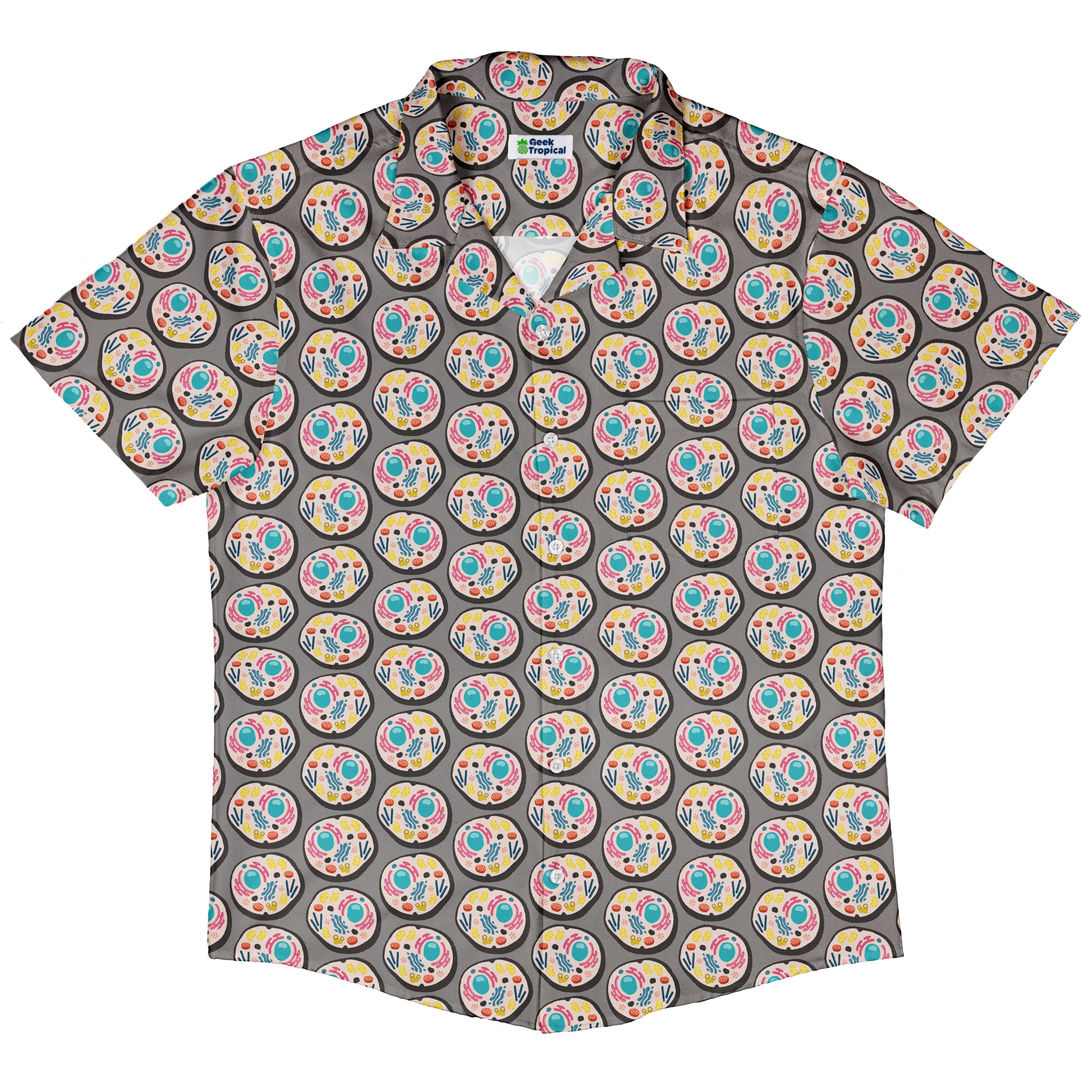 Organelle Organization Button Up Shirt Hawaiian Front