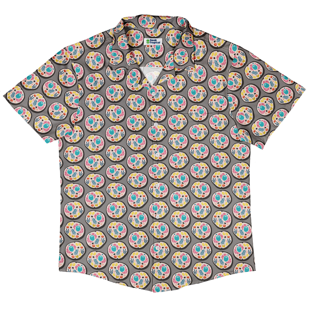 Organelle Organization Button Up Shirt Hawaiian Front