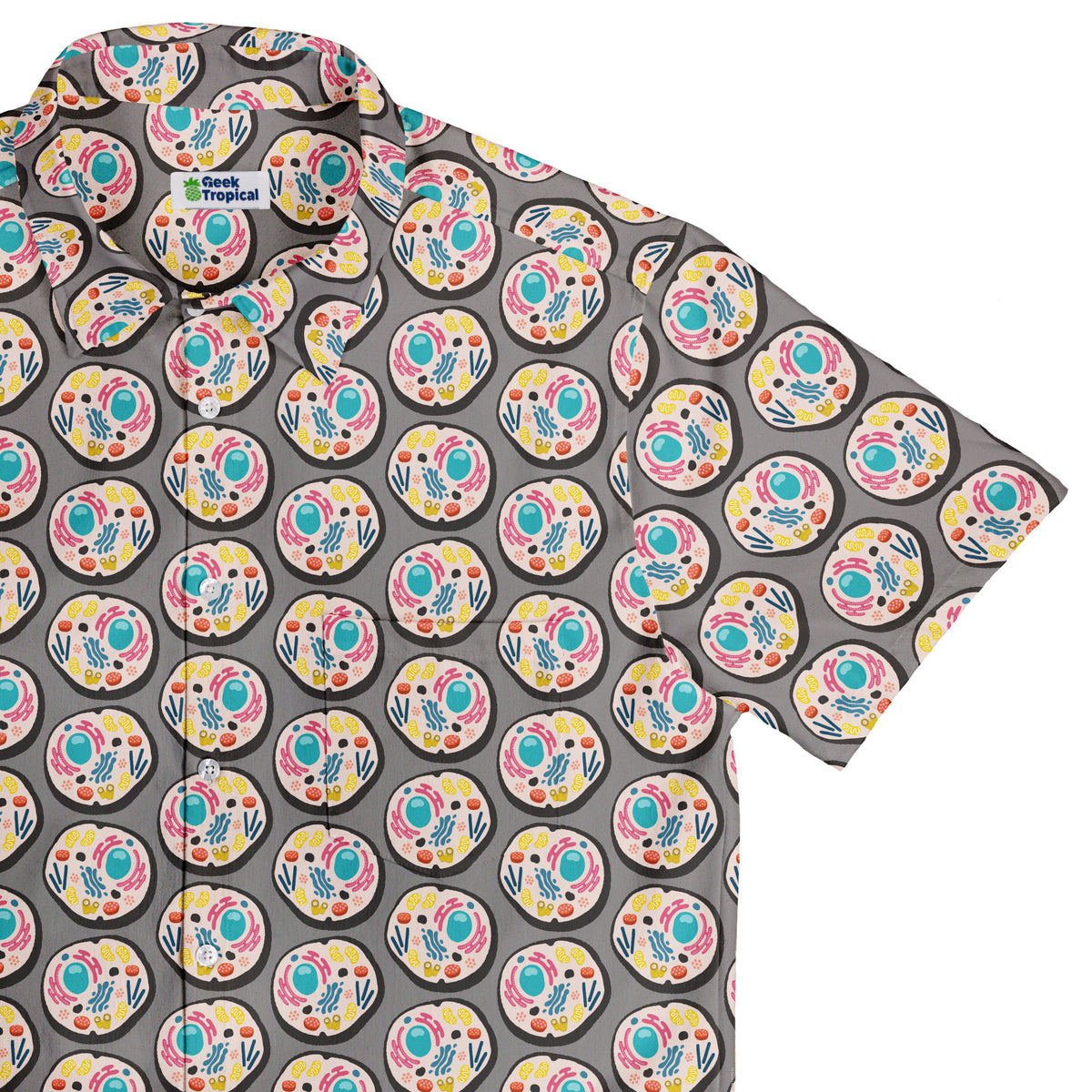Organelle Organization Button Up Shirt Top Corner