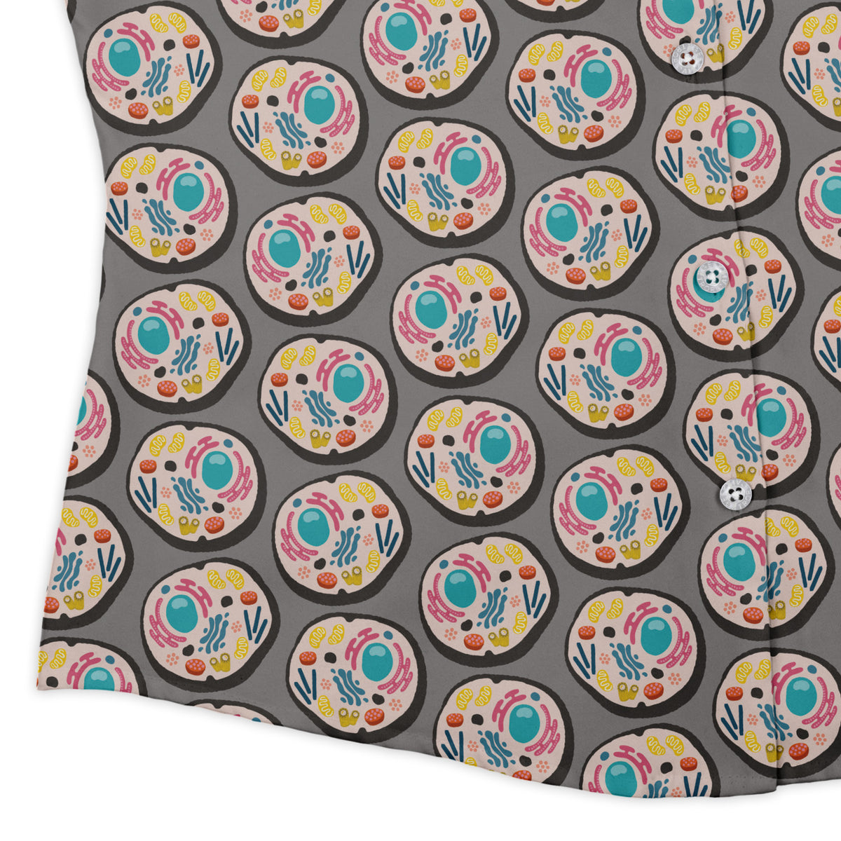 Organelle Organization Curvy Button Up Shirt womens corner