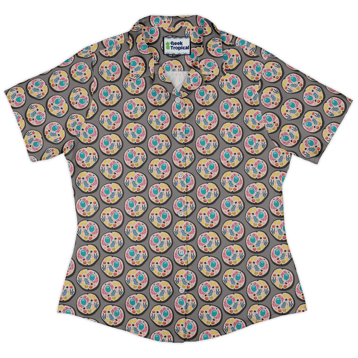 Organelle Organization Curvy Button Up Shirt womens front