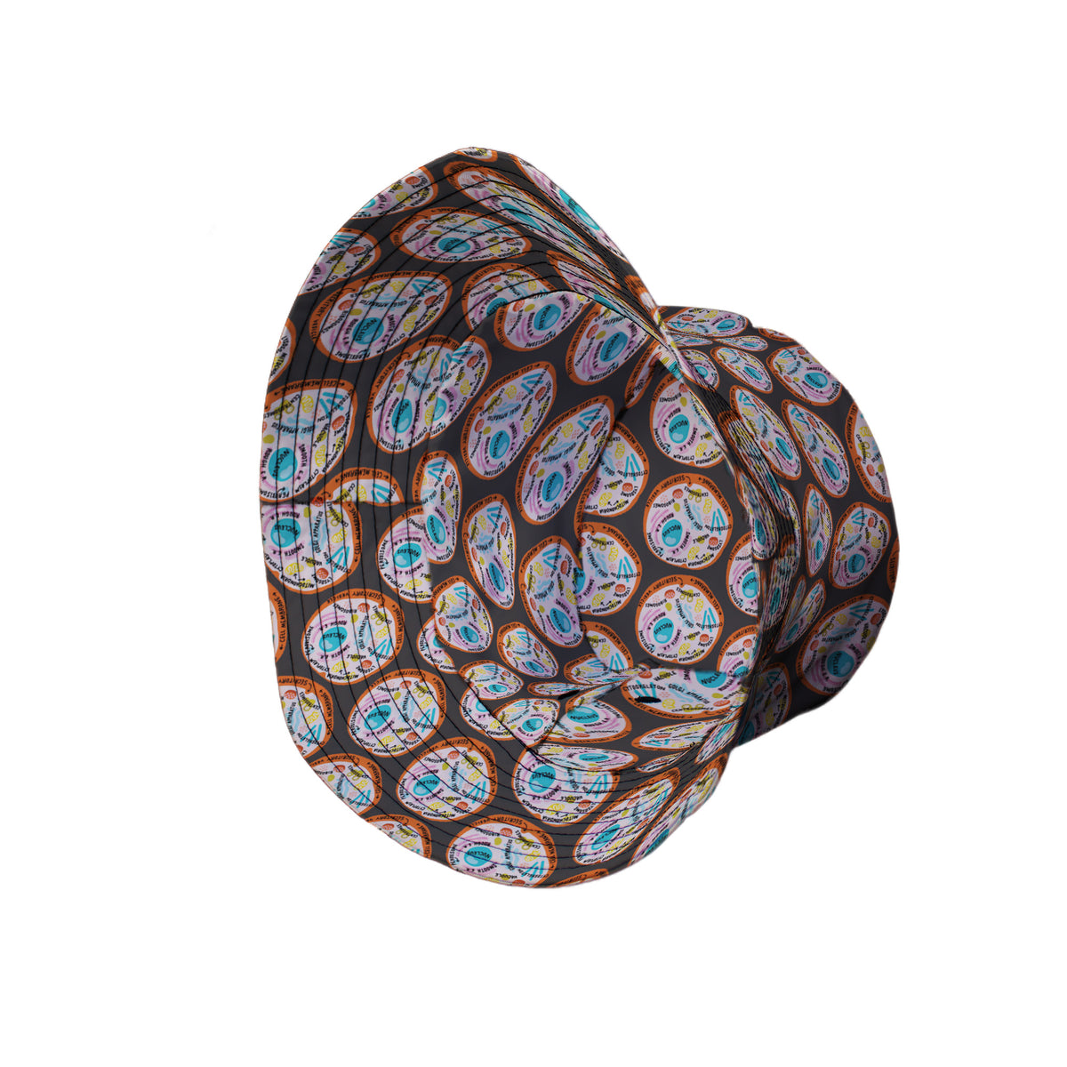 Organelle Organization Labels Bucket Hat Side View