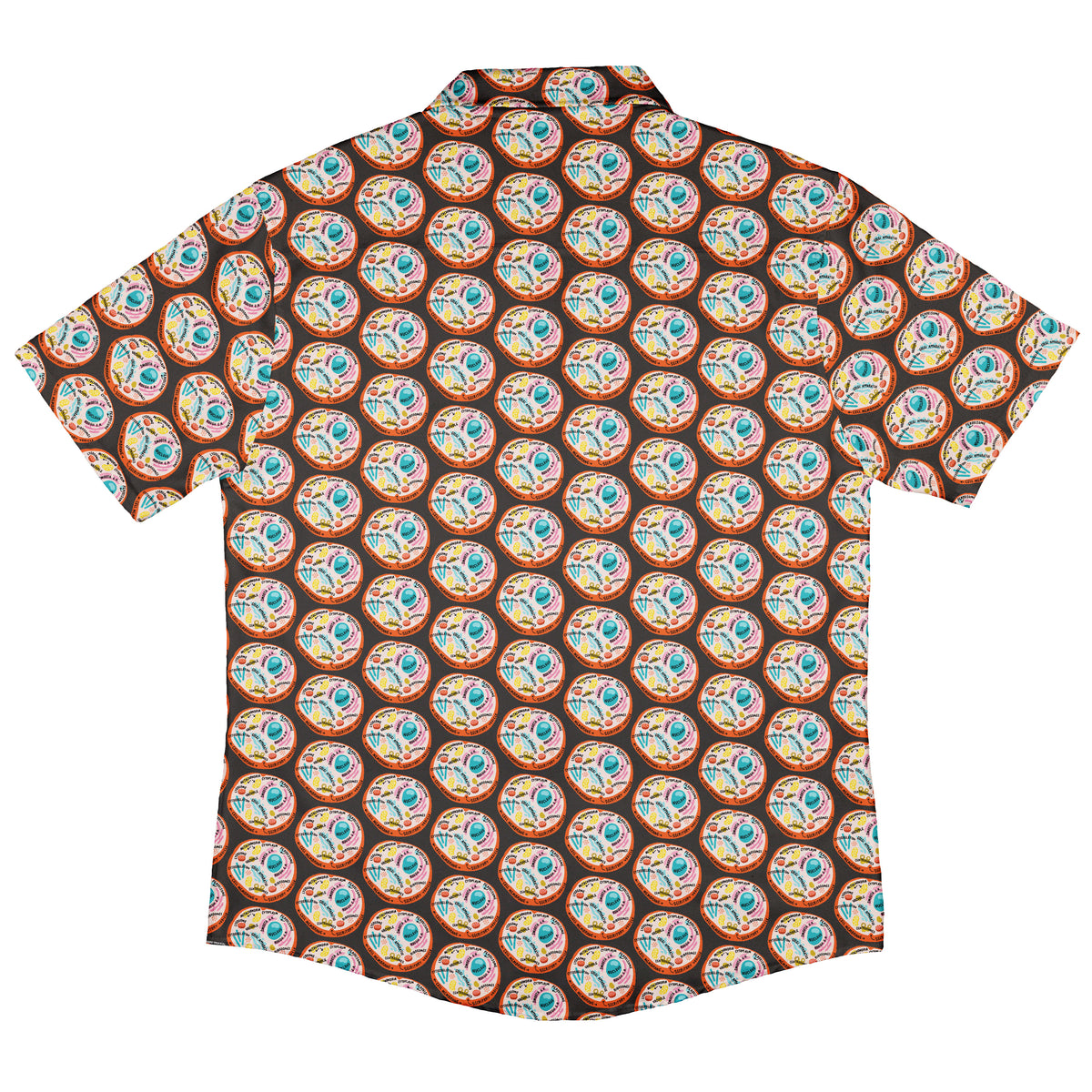 Organelle Organization Labels Button Up Shirt Back