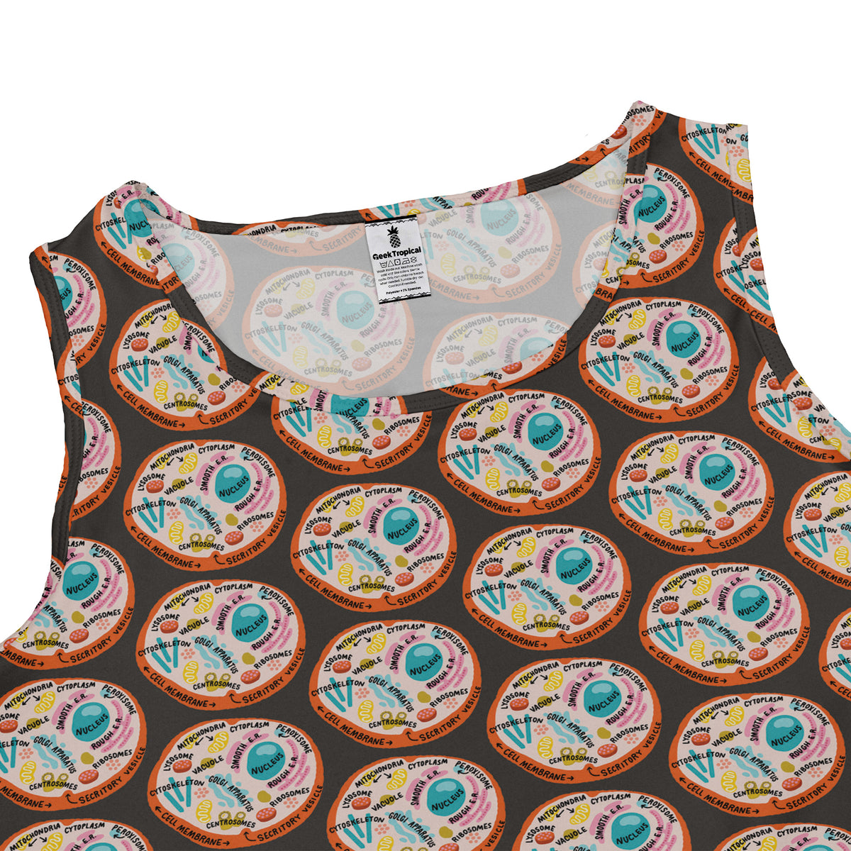 Organelle Organization Labels Sleeveless Dress close front