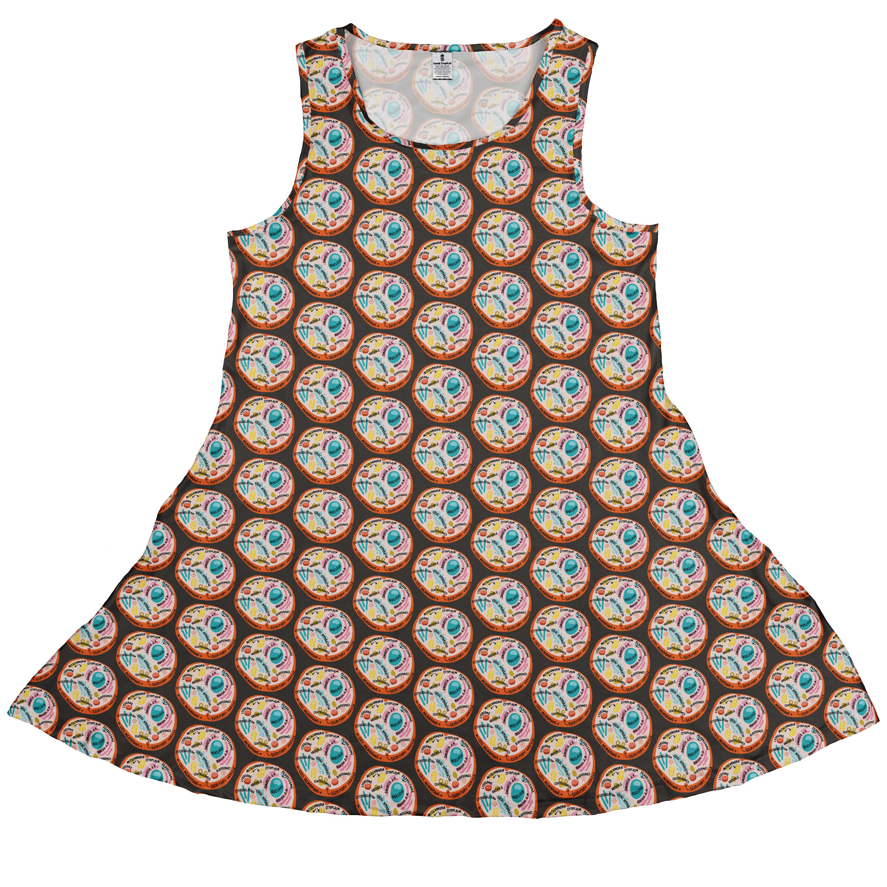 Organelle Organization Labels Sleeveless Dress front