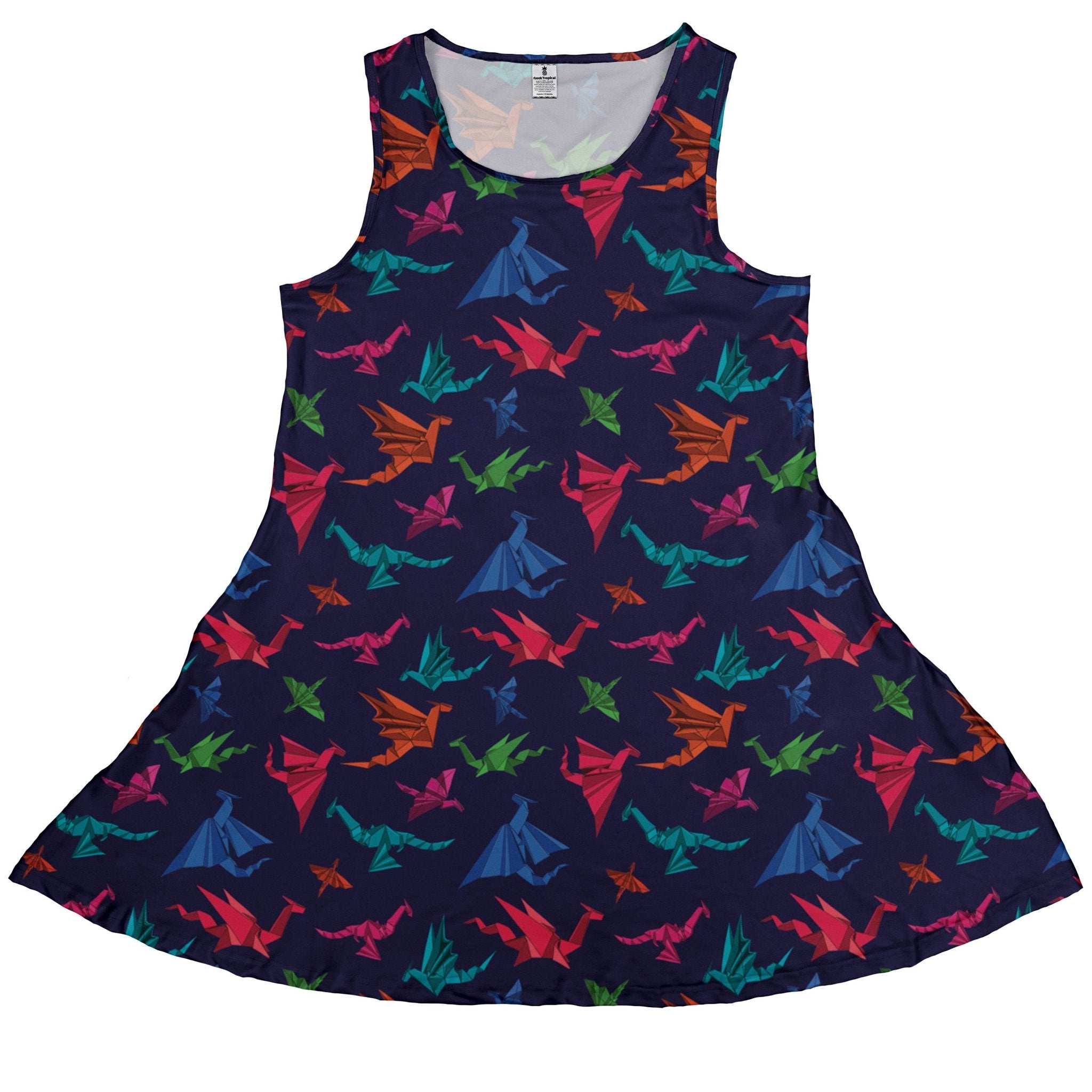 Origami Dark Dress Geek Nerd Designs by Nathan Fantasy Prints lx - C