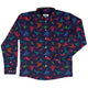 Origami Dragons Dark Long Sleeve Button Up Shirt Geek Nerd adult sizing Designs by Nathan Fantasy Prints