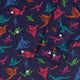 Origami Dragons Dark Long Sleeve Button Up Shirt Geek Nerd adult sizing Designs by Nathan Fantasy Prints