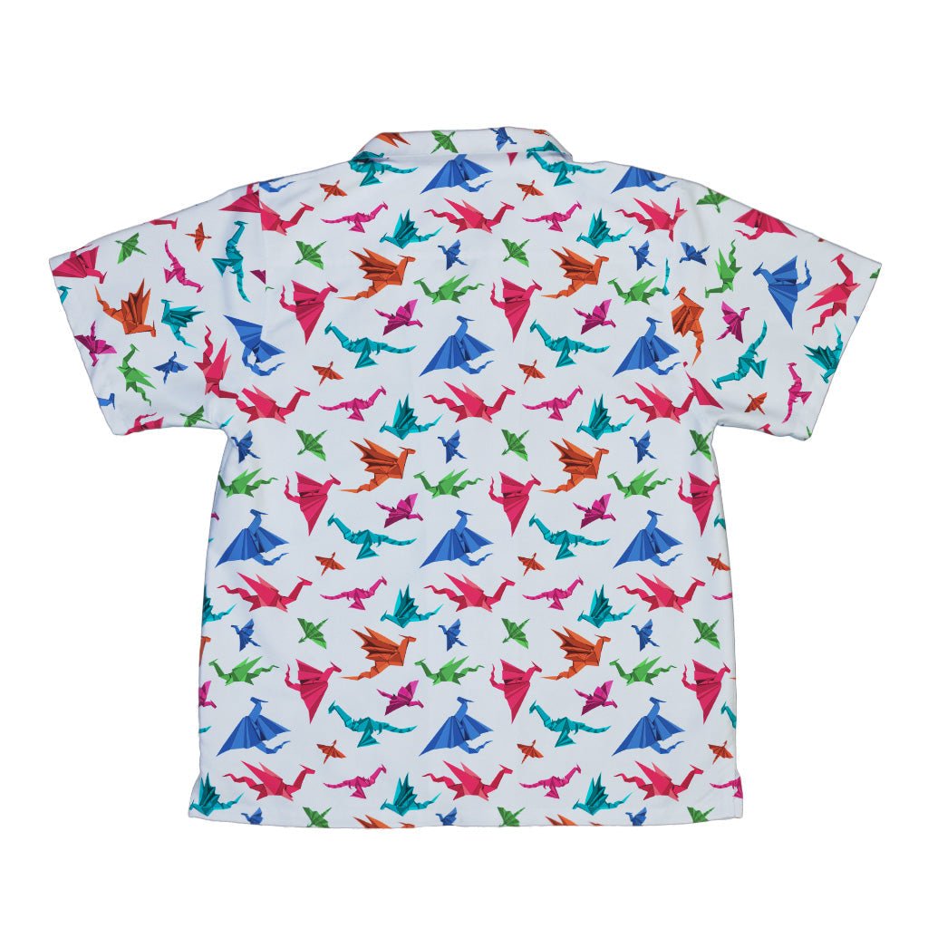 Origami Light Youth Hawaiian Shirt Geek Nerd Designs by Nathan Fantasy Prints q4