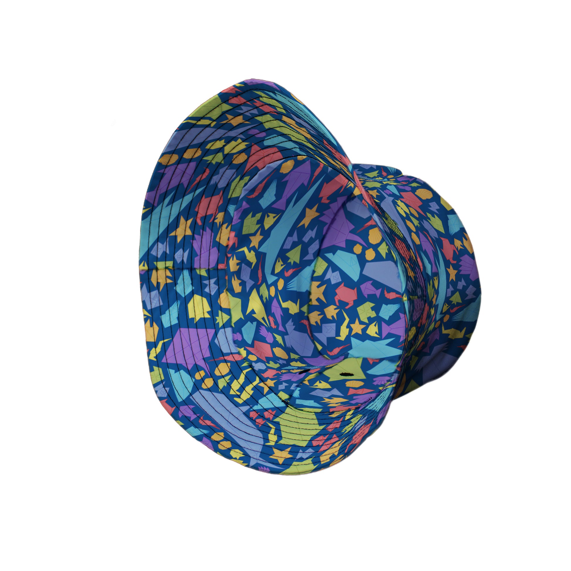 Origami Ocean Bucket Hat Side View