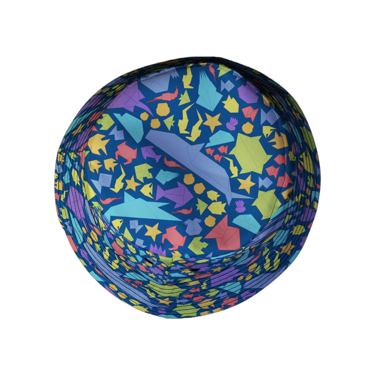 Origami Ocean Bucket Hat Top View