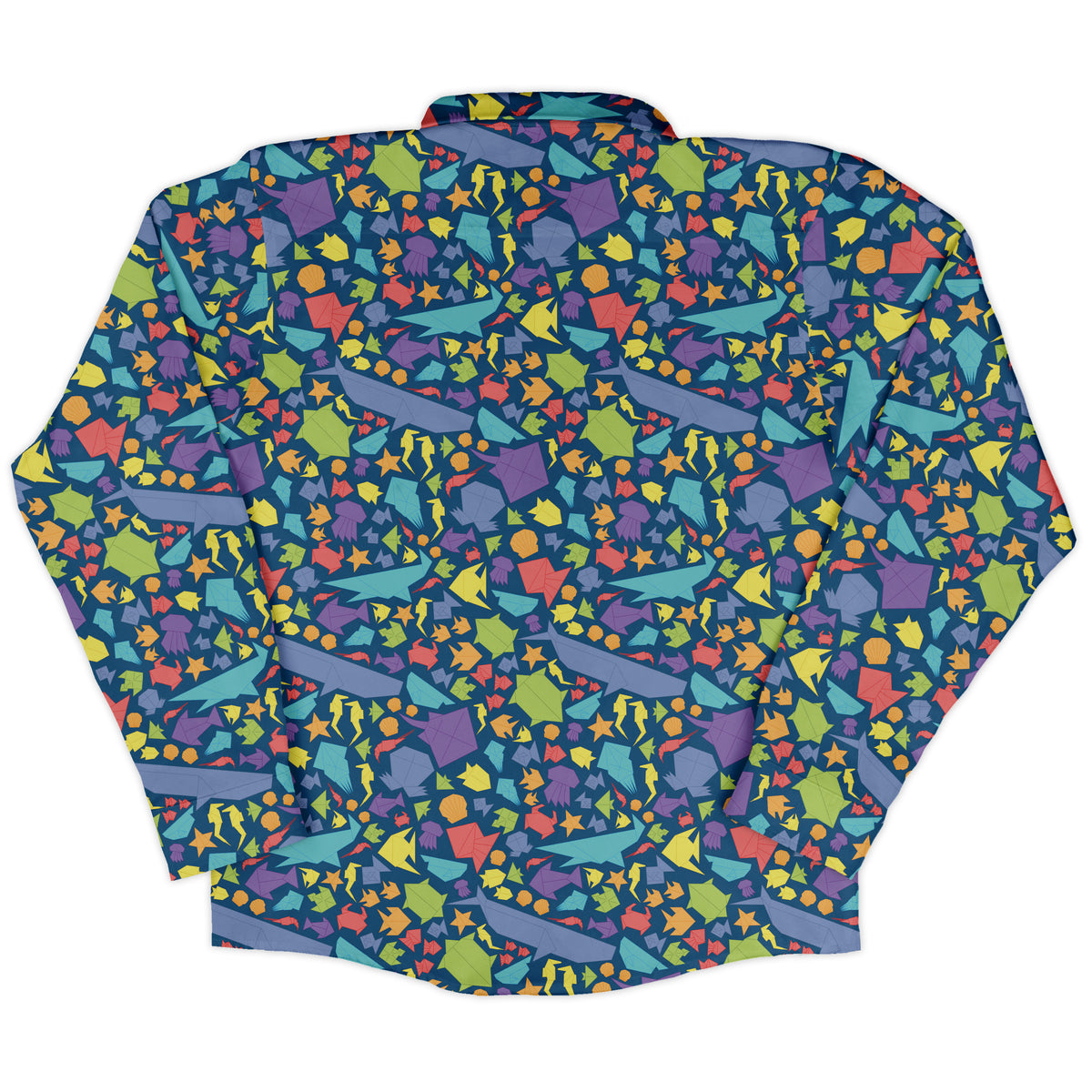 Origami Ocean Long Sleeve Button Up Shirt back