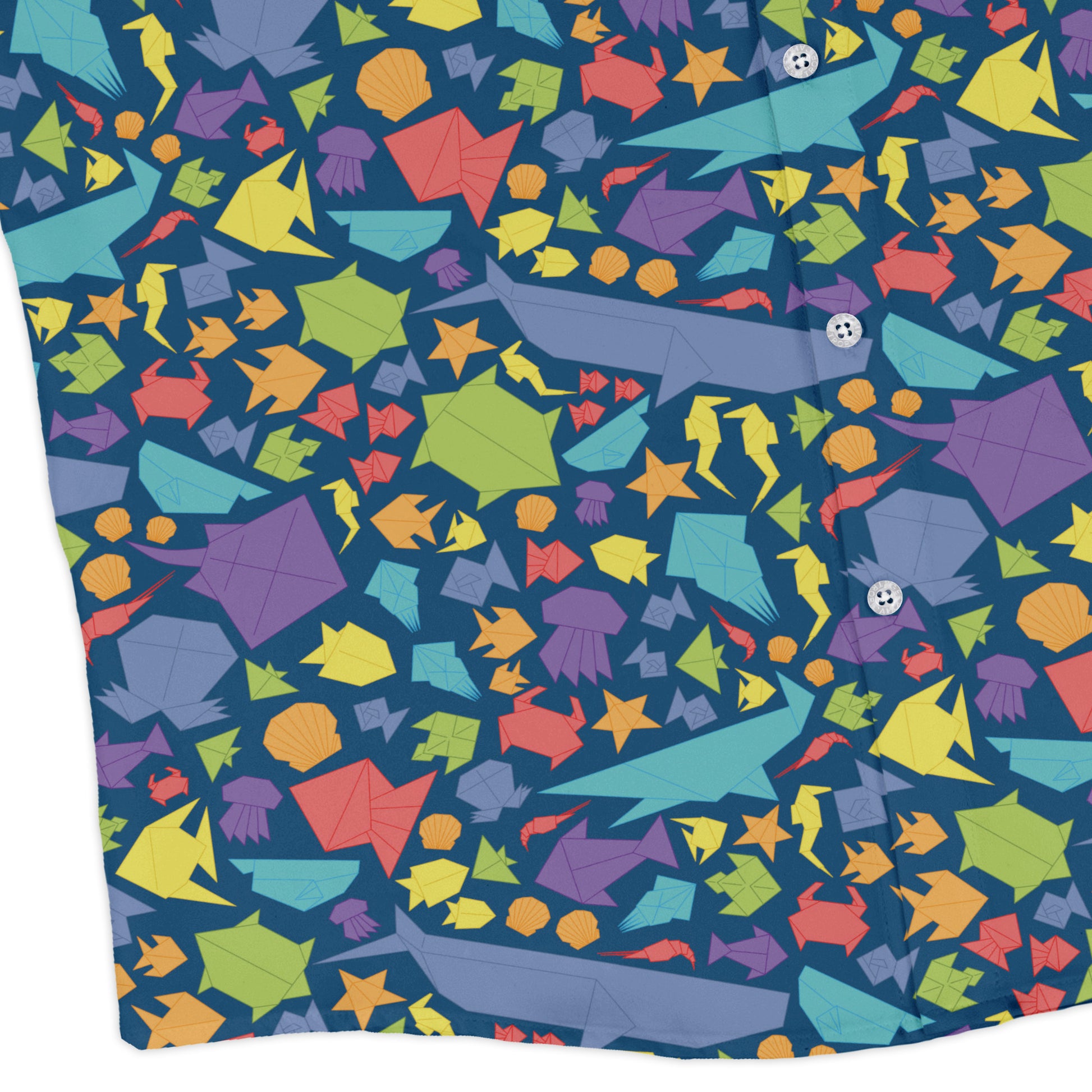 Origami Ocean Long Sleeve Button Up Shirt corner