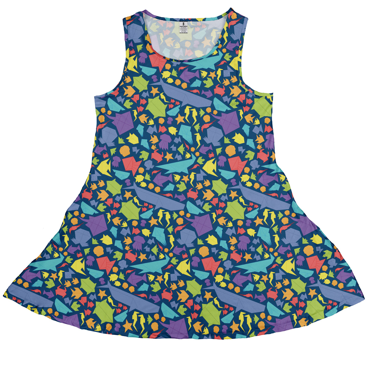 Origami Ocean Sleeveless Dress front