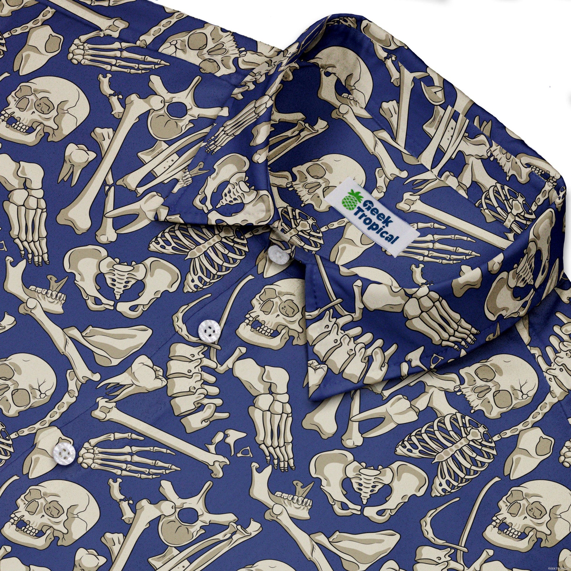 Osteology Dream Button Up Shirt Geek Nerd adult sizing Design by Julie Kitzes q225