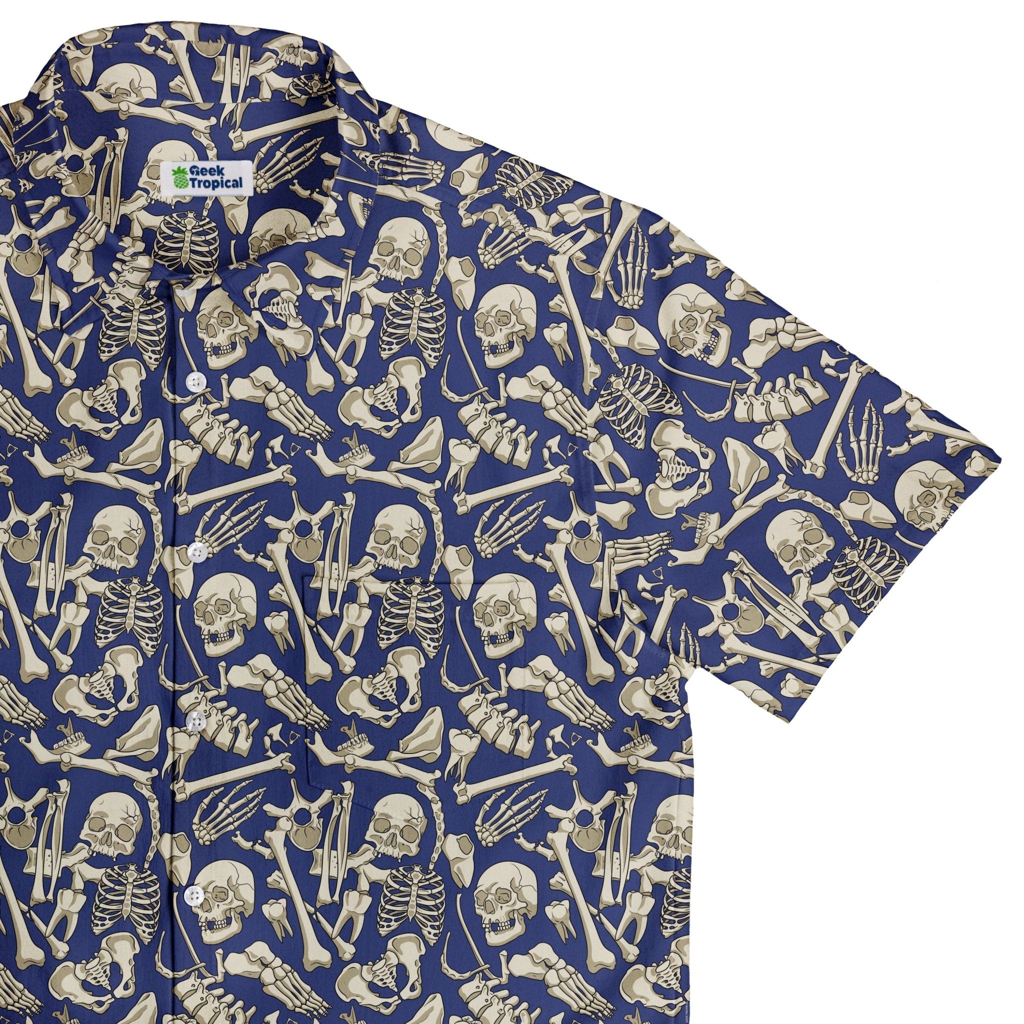 Osteology Dream Button Up Shirt Geek Nerd adult sizing Design by Julie Kitzes q225