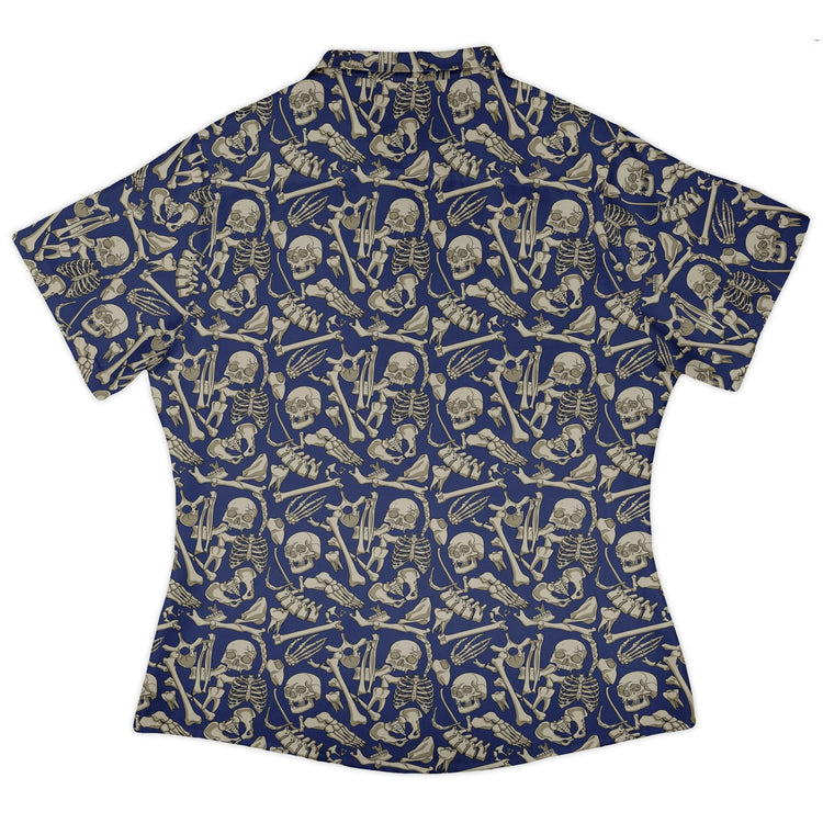Osteology Dream Curvy Button Up Shirt Geek Nerd Design by Julie Kitzes q225 science print