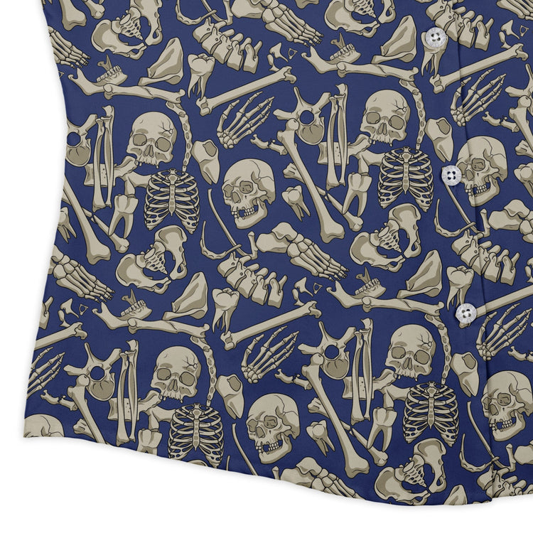 Osteology Dream Curvy Button Up Shirt Geek Nerd Design by Julie Kitzes q225 science print