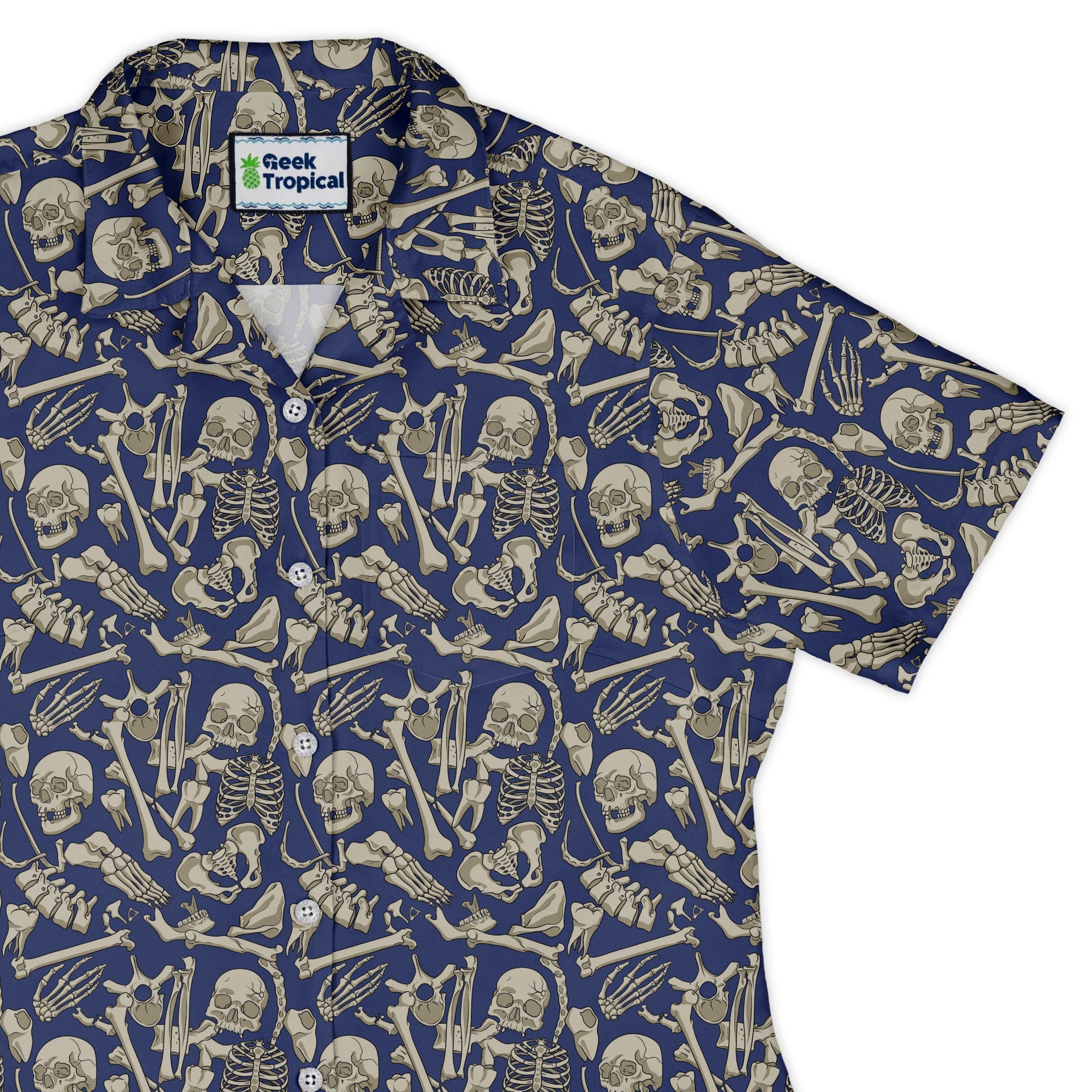 Osteology Dream Curvy Button Up Shirt Geek Nerd Design by Julie Kitzes q225 science print