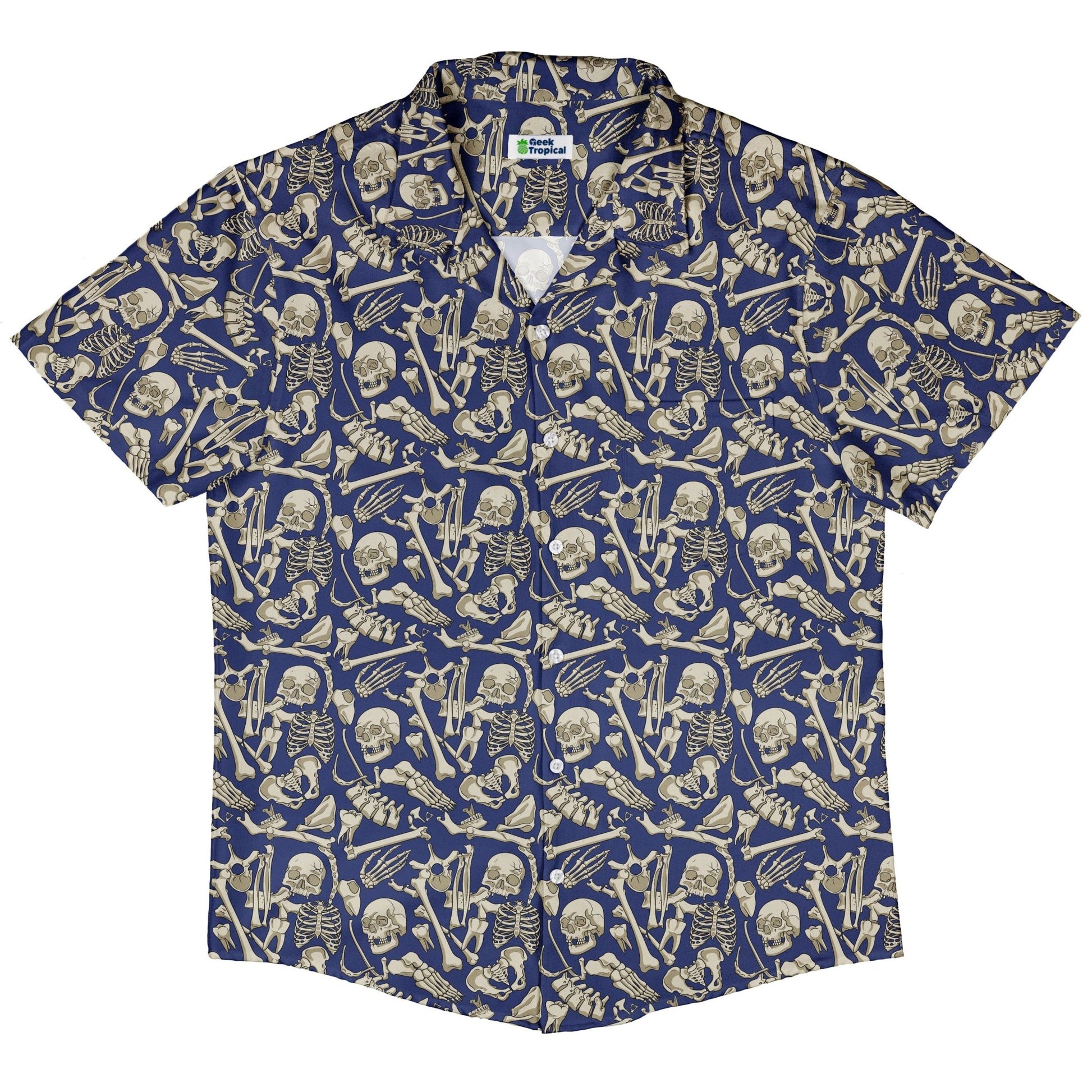 Osteology Dream Button Up Shirt Geek Nerd adult sizing Design by Julie Kitzes q225