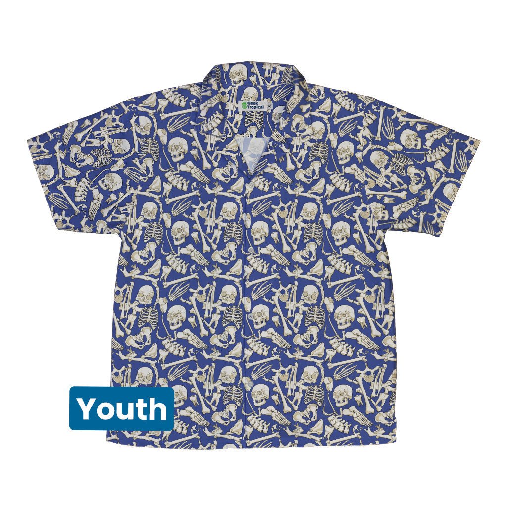 Osteology Dream Youth Hawaiian Shirt Geek Nerd Design by Julie Kitzes q225 science print