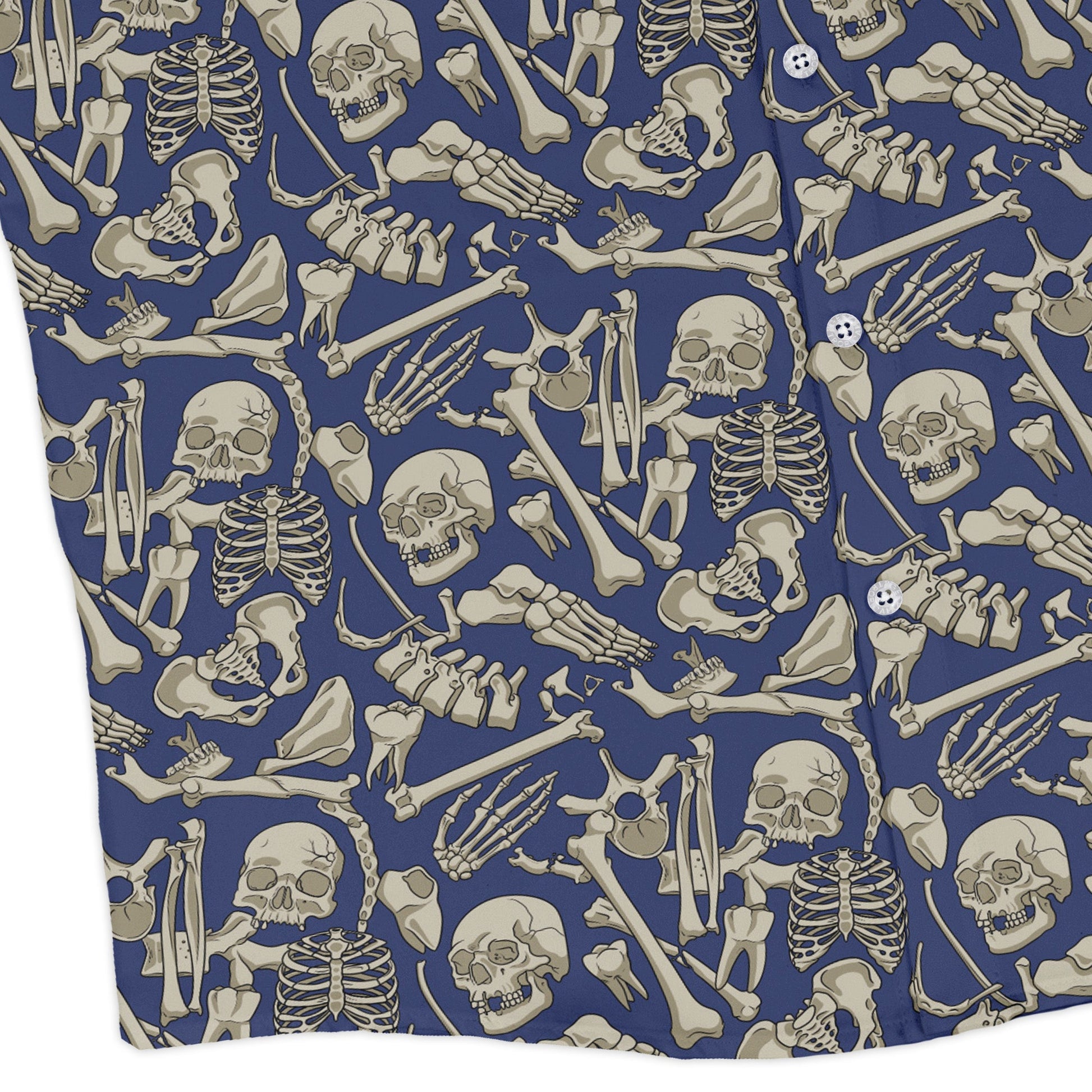 Osteology Dream Long Sleeve Button Up Shirt Geek Nerd adult sizing Design by Julie Kitzes FLOW DESC WRITING