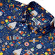 Outer Space Birthday Button Up Shirt Geek Nerd adult sizing Design by Zirkus Design outer space & astronaut print