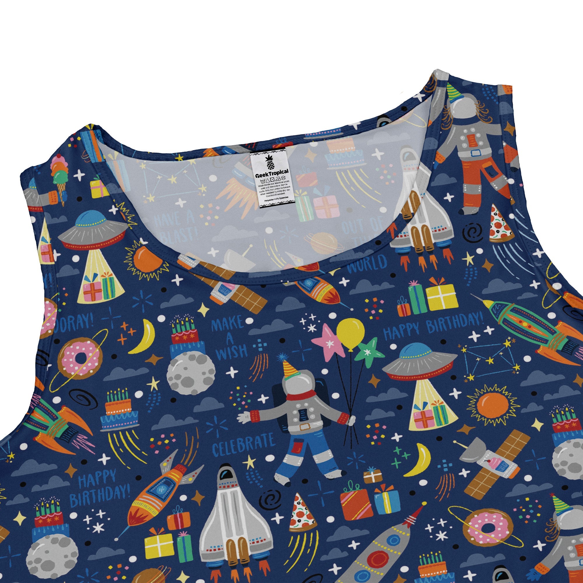 Outer Space Birthday Dress Geek Nerd Design by Zirkus Design lx - C outer space & astronaut print