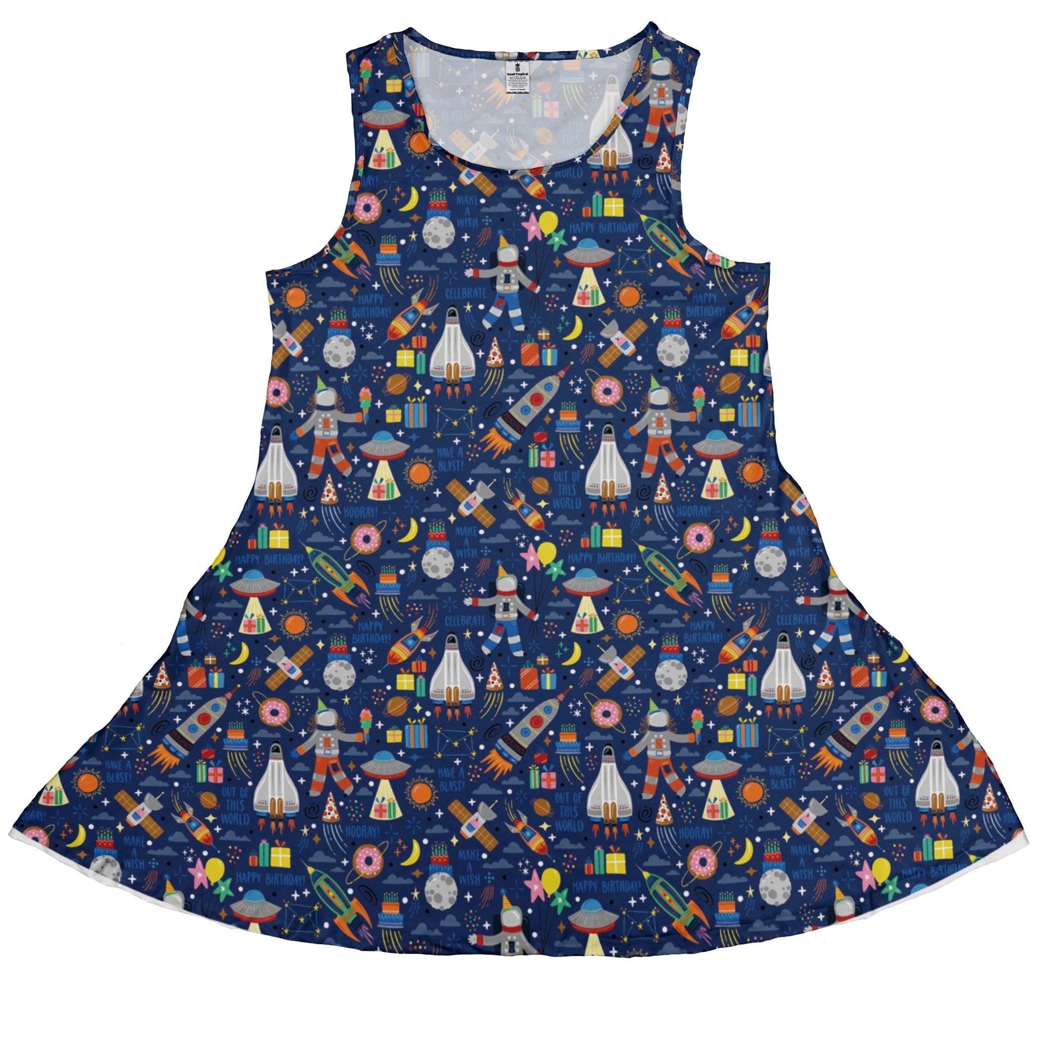 Outer Space Birthday Dress Geek Nerd Design by Zirkus Design lx - C outer space & astronaut print