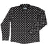 PIxel Ghost Long Sleeve Button Up Shirt Geek Nerd adult sizing Design by Heather Davenport FLOW DESC WRITING