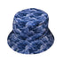 Painted Night Clouds Blue Bucket Hat Black Stitching
