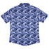 Painted Night Clouds Blue Button Up Shirt Back