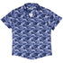 Painted Night Clouds Blue Button Up Shirt Hawaiian Front